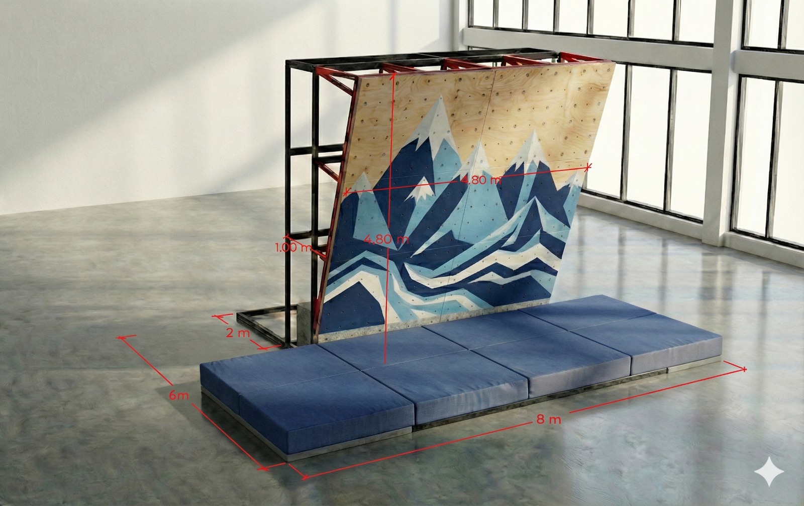 Muro de escalada — Unidad Deportiva El Salitre, Bogotá
